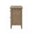 2-Drawer Nightstand with Round Bronze Pull Knobs, Wire-Brushed Warm Gray
