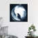 The Crow and Its Moon by Barruf - Wrapped Canvas Graphic Art Print
