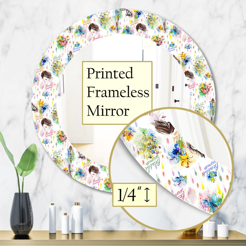 Miroir mural Beauty and Fashion, H 31,5 po x l po