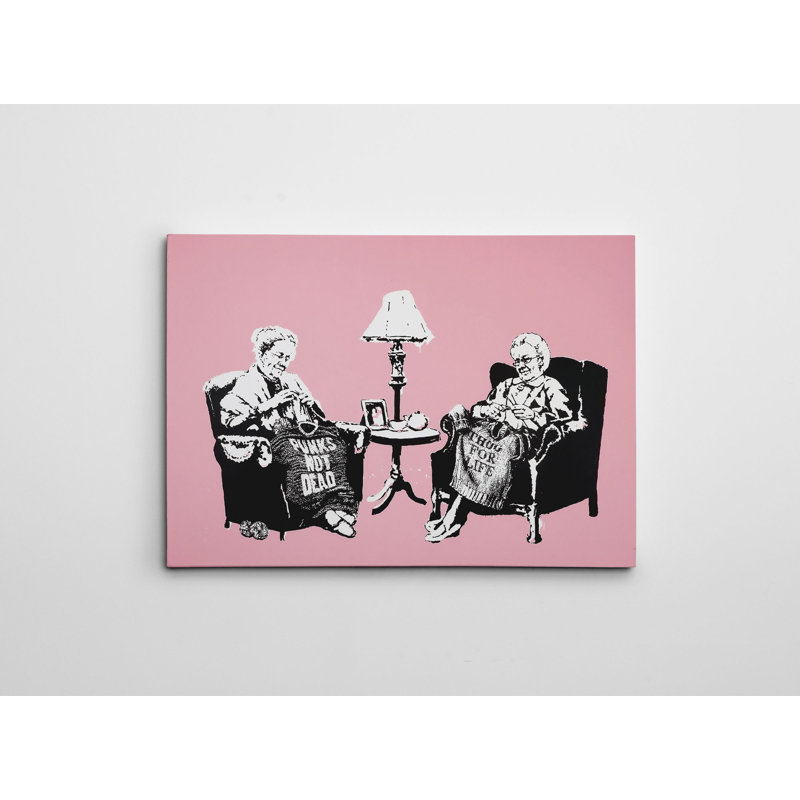 Stunning Banksy Canvas Art Print, 27.6 x 39.4 inches | 50% Cotton / 50% Polyester, High-Quality Digital Printing | Framed with 0.8 x 1.2 inch Wooden Frame | Perfect for Home Decor, Art Lovers, and Unique Gifts