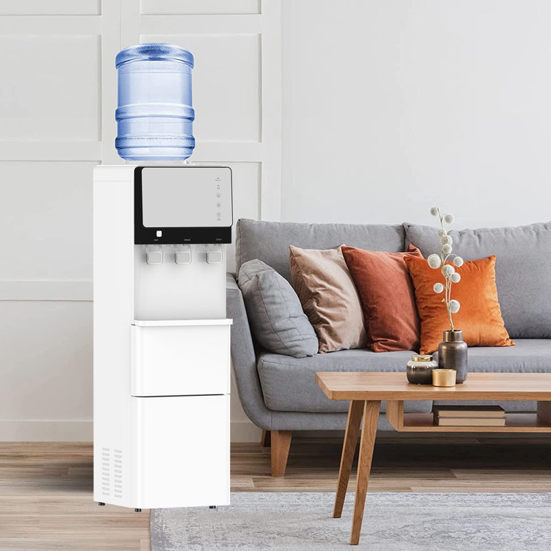 Distributeur d'eau électrique autoportant à chargement par le haut IKT, White