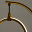 Lampe de table novatrice à deux anneaux DEL en laiton doré avec gradateur 3 voies Nova