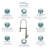 Transolid Bell'arte Pull Down Kitchen Faucet-48275739