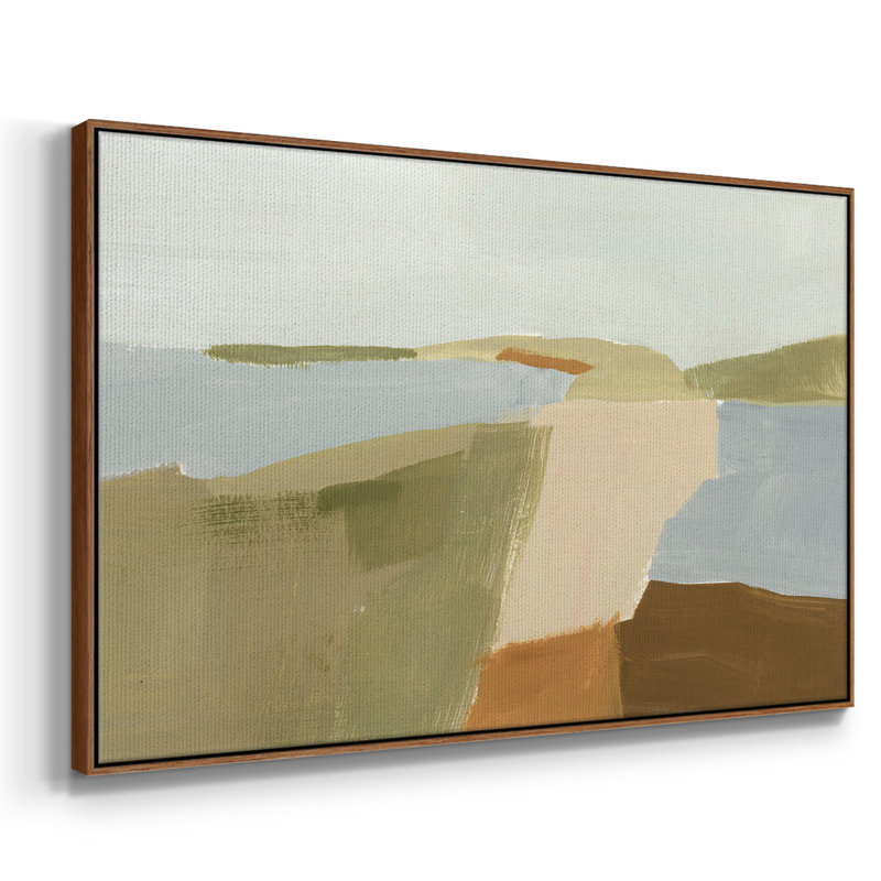 Stacked Landscape II, reproduction d'art sur toile, H 25 po x l 37 po x P 2 po, Noyer
