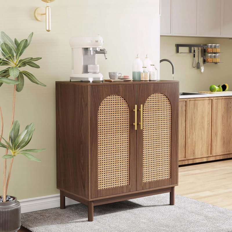 59" Rattan Sideboard Buffet Cabinet