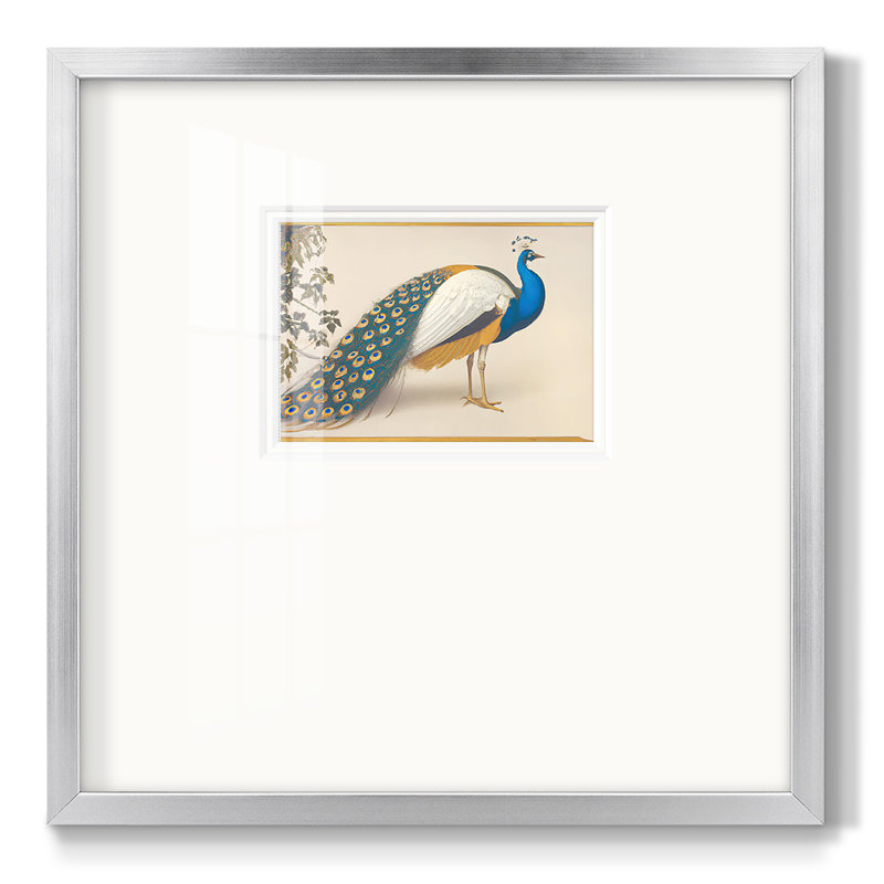 «Golden Peacock Iiompemium», reproduction encadrée, H 21 po x l 21 po, Encadrement doré