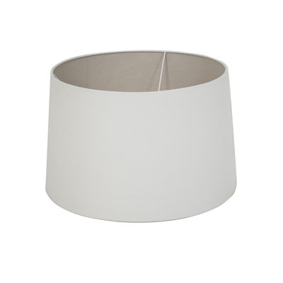 30cm H Linen Drum Lamp Shade ( Screw On ) in Gray