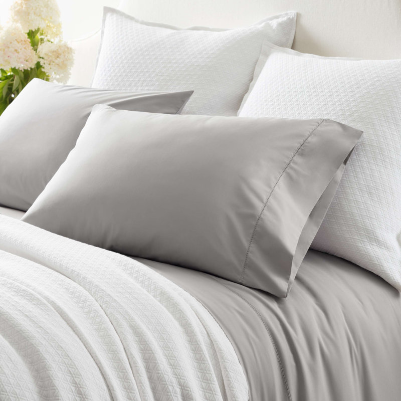Diamond Matelasse Sham, Euro, White