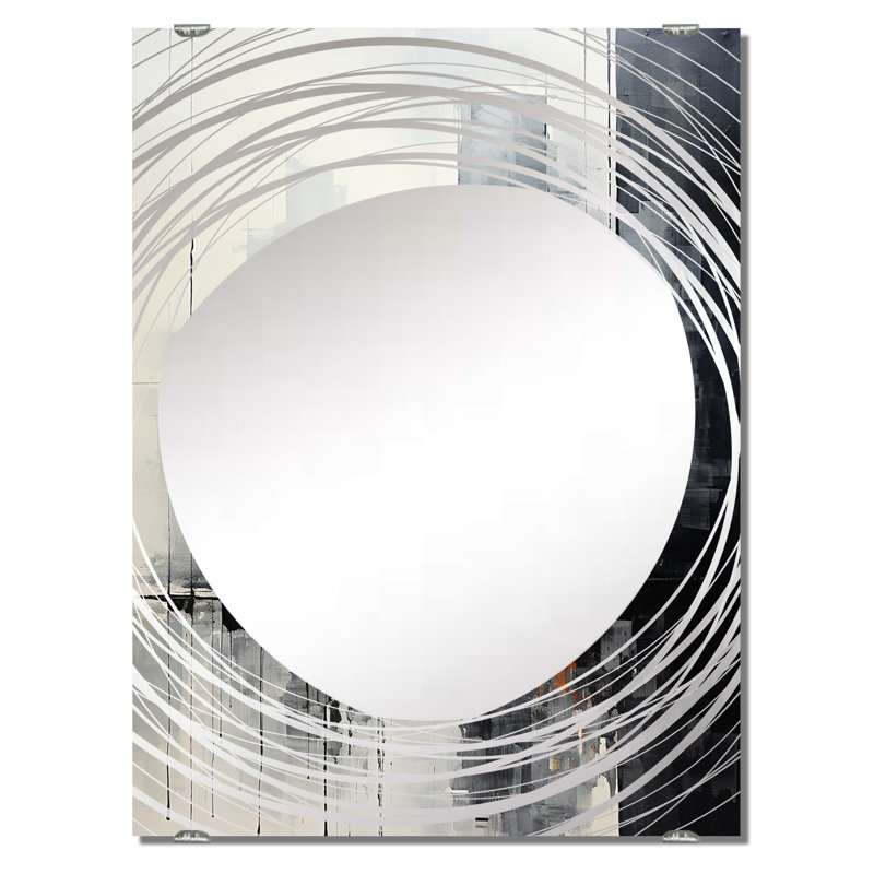 Cliney - Miroir mural décoratif gratte-ciel MIR142127, 32 po x 24 po