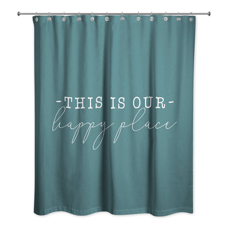 Rideau de douche simple, Bleu sarcelle