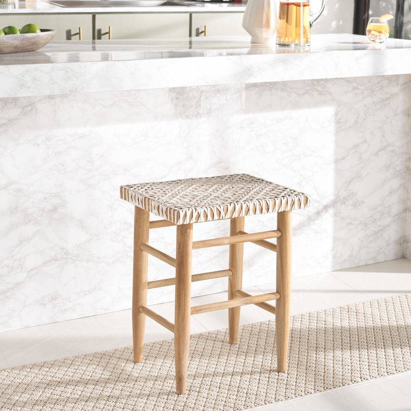 Kazbah Upholstered Counter Stool with Solid Wood Frame