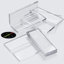 5x Clear 50 mm Acrylic Low Profile Flexible Living Hinges, Continuous
