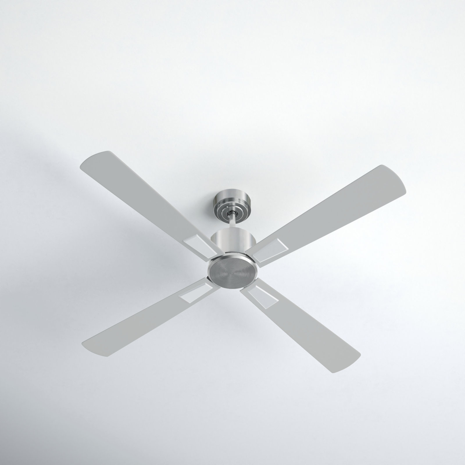 Harford 52" Ceiling Fan, Brushed Chrome with Silver Blades