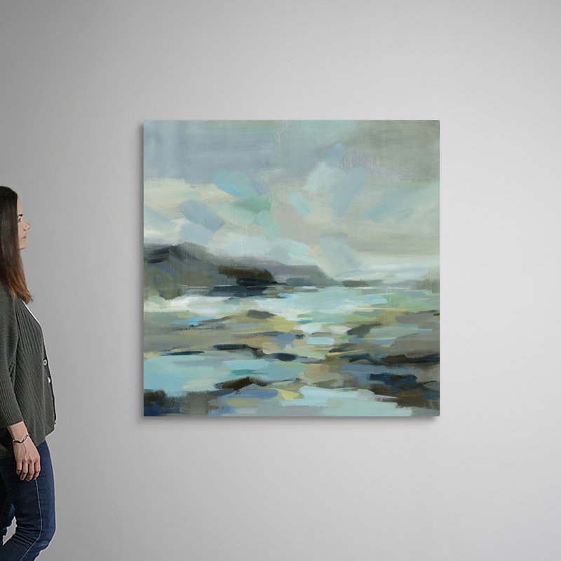Reproduction d’art sur toile, "Blue Lagoon" par Silvia Vassileva, H 48 po x l 48 po x P 1,25 po, Toile tendue