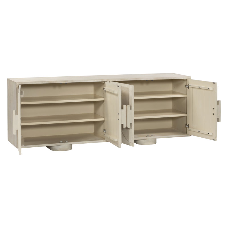 Buffet 4 portes en pierre naturelle d'Ivaniel, Ivory/Cream