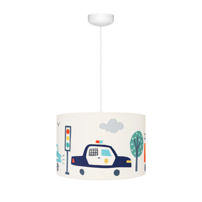 Brinley - Light White Drum Pendant
