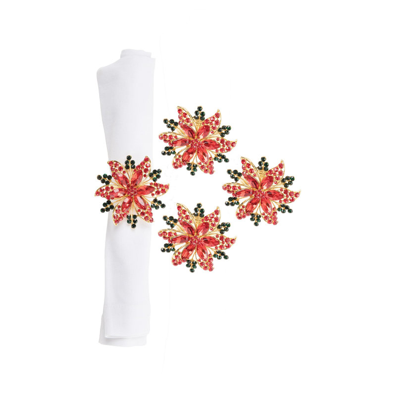 Rond de serviette poinsettia