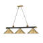 Luminaire suspendu linéaire 3 lumières Annaleisa-62758324-62758325
