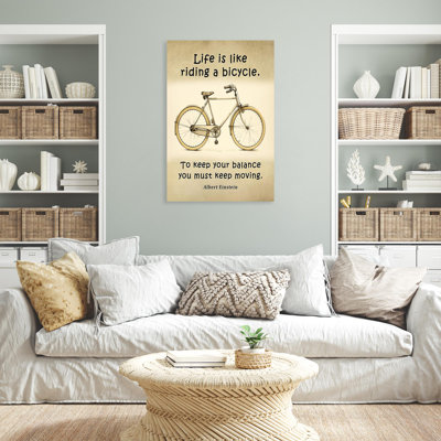 "Life is Like Riding A Bicycle 2" - 1 pièce Rectangle