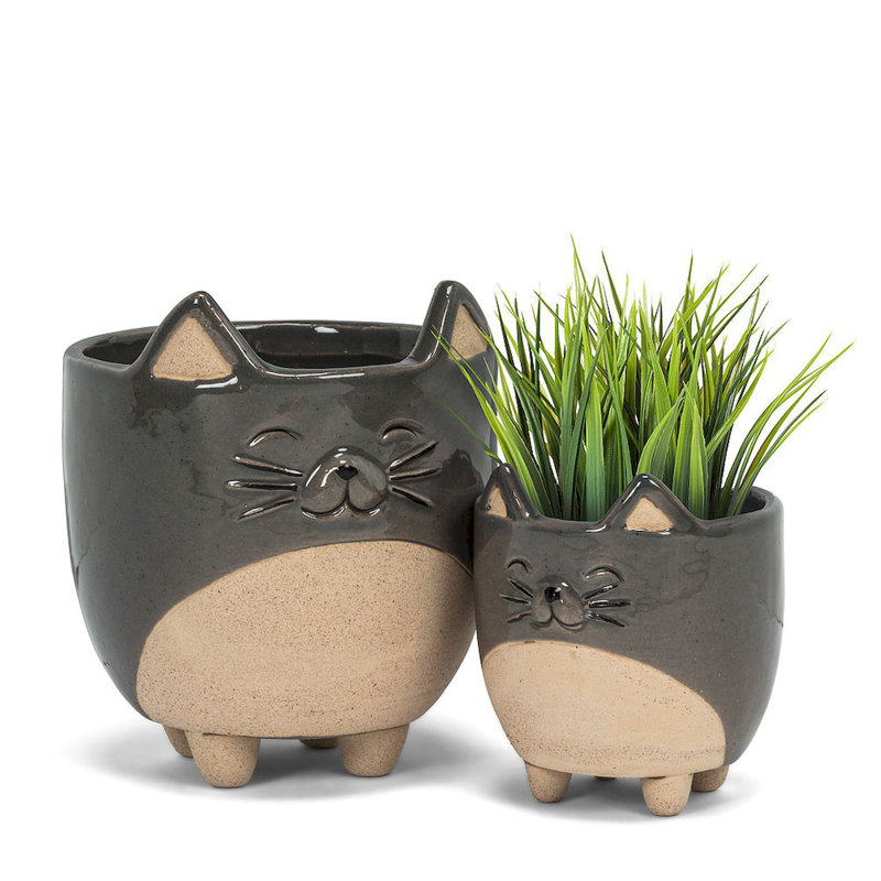 Pot de fleurs en pierre, H 3 po x l 2,5 po x P 2,5 po