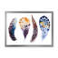 Ensemble de plumes colorées Boho - peinture sur toile encadrée-59760485-59760486