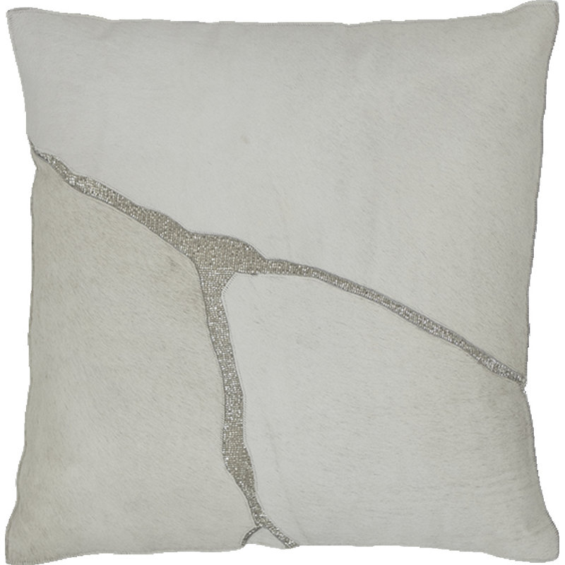 Square Pillow Cover & Insert, Silver/Gray