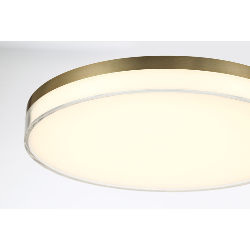 Camodeca Acrylic LED Flush Mount, 1.5" H x 13" W x 13" D