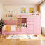 Lit superposé Scrigno double avec rangement : 2 grands tiroirs, 5 petits tiroirs et une armoire-37688001