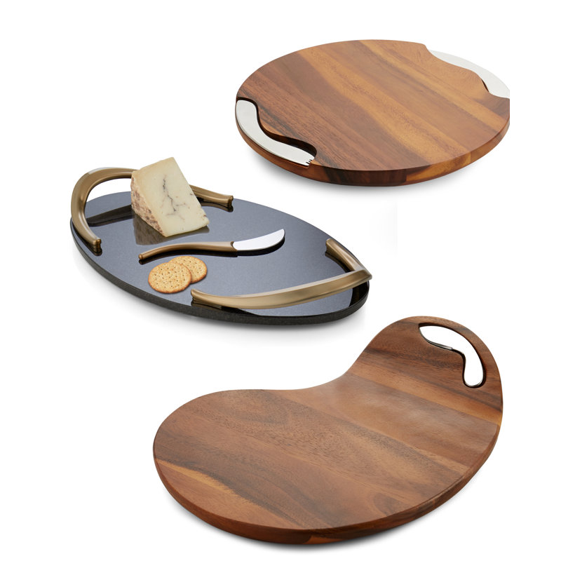 Nambe Cheese Block W/ Knife & Spread
