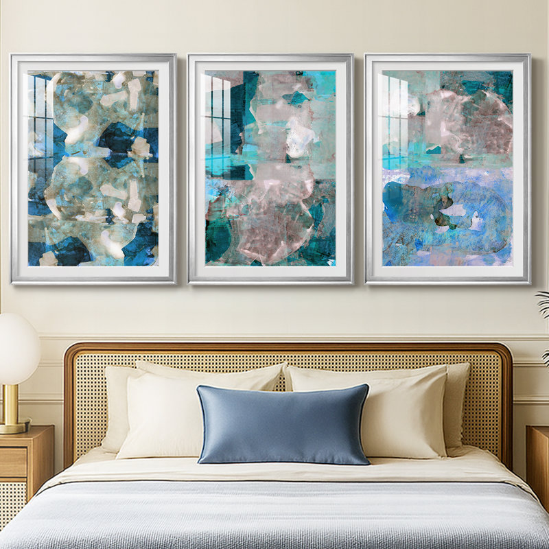 Impasto II - reproduction sur mesure encadrée de qualité supérieure - 3 pièces, H 21 po x l 30 po