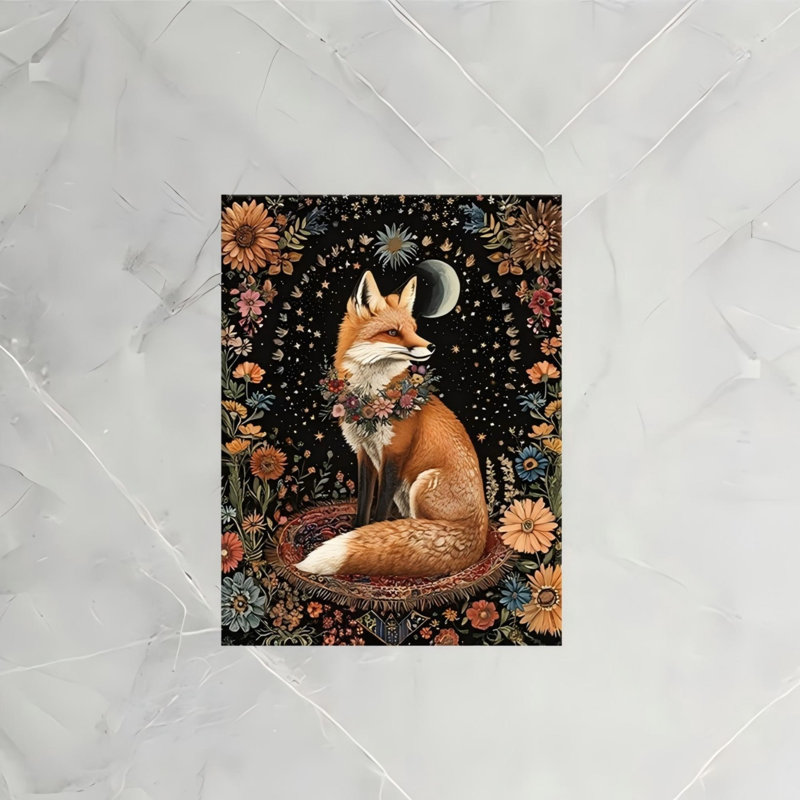 Art mural en toile Boho Fox 16 "x 20"