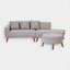Canapé modulaire 2 pièces avec repose-pieds-769400960