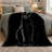 1pc Black Cat Throw Blanket, Realistic Fluffy Cat Print Flannel Blanket, Super Soft Cozy Warm Lightweight Blanket for Sofa Couch Bed Living Room Dorm Office Travel, Home Decor All-Season Blanket,-135920702