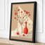 Red Vase and Carnations Art Deco - Wrapped Canvas-603860472-603860473