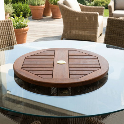 Bare Decor Teak Lazy Susan