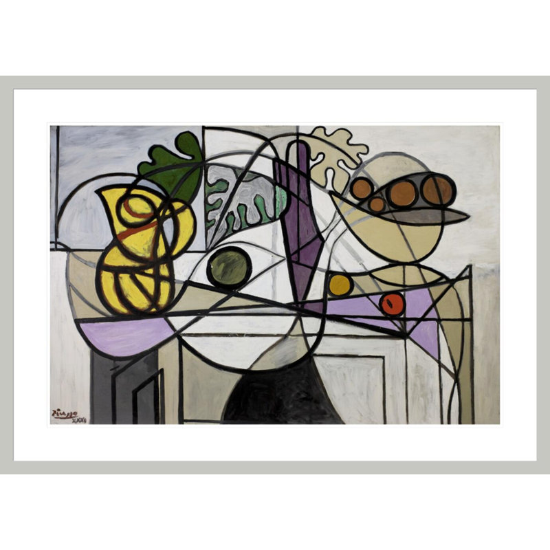 «Pitcher and Fruit Bowl» par Pablo Picasso, impression giclée sur cadre, H 30,1 po x l 41,5 po