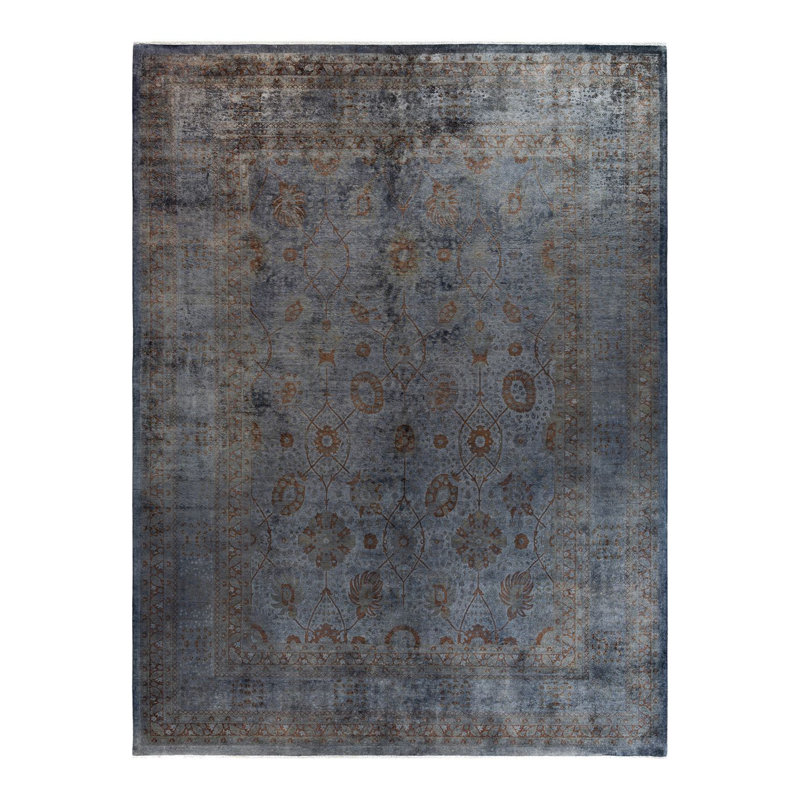 Overyed One-of-a-Kind Rectangle 10 4" X 13'9" Hand Knotted Area Rug