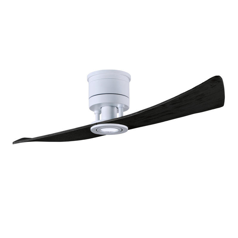 Lindsay 52'' Ceiling Fan with LED Lights, Matte White, Matte Black