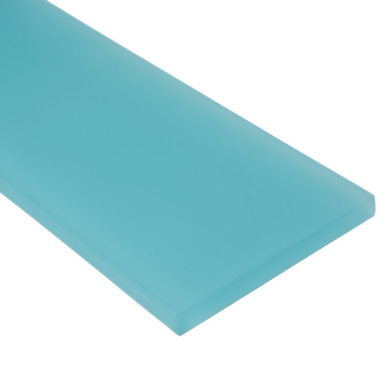 12'' x 3'' Glass Subway Wall Tile, Blue