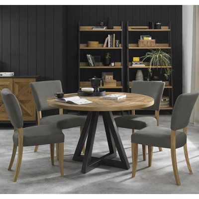 Phillippi Round Metal Base Dining Table