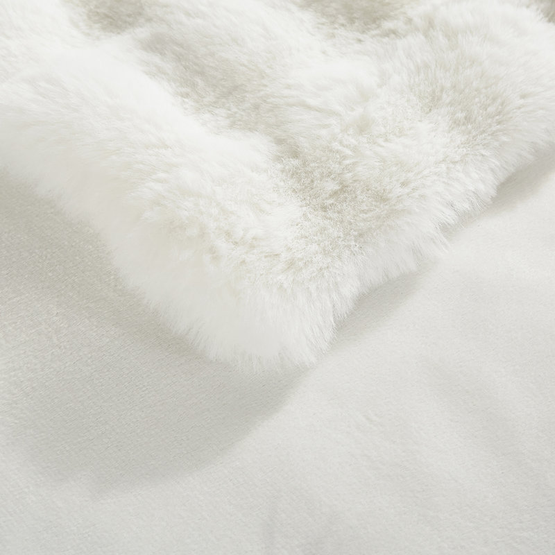 Ensemble d'édredon en velours Ansa, White, Édredon grand et 3 pièces supplémentaires