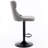American Style Gray Velvet With Backs, Of 2, 360 Swivel, Adjustable Seat Height 25 - 33 Inch, 17.7 Inch Large And Base, Ergonomic Seat, Hand Pulled Buttons For Kitchen Modern Upholstered Hammered