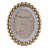 Decorative Oval Beaded Photo Frame - Minimalist Picture Frame For Wall Decor - Perfect For Entryway Display - 10", Gold-1082374187