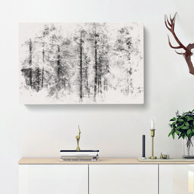 Montana Forest Watercolour - Wrapped Canvas
