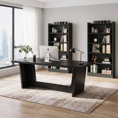 3_x001e_Piece Home Office Furniture Set, 71" Executive Desk and 72" Open Bookcases