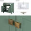 Meuble-lavabo moderne 30 po avec lavabo en céramique et portes à fermeture douce-1264848792
