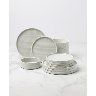 Modulus 12-Piece Dinnerware Set, Nightshade