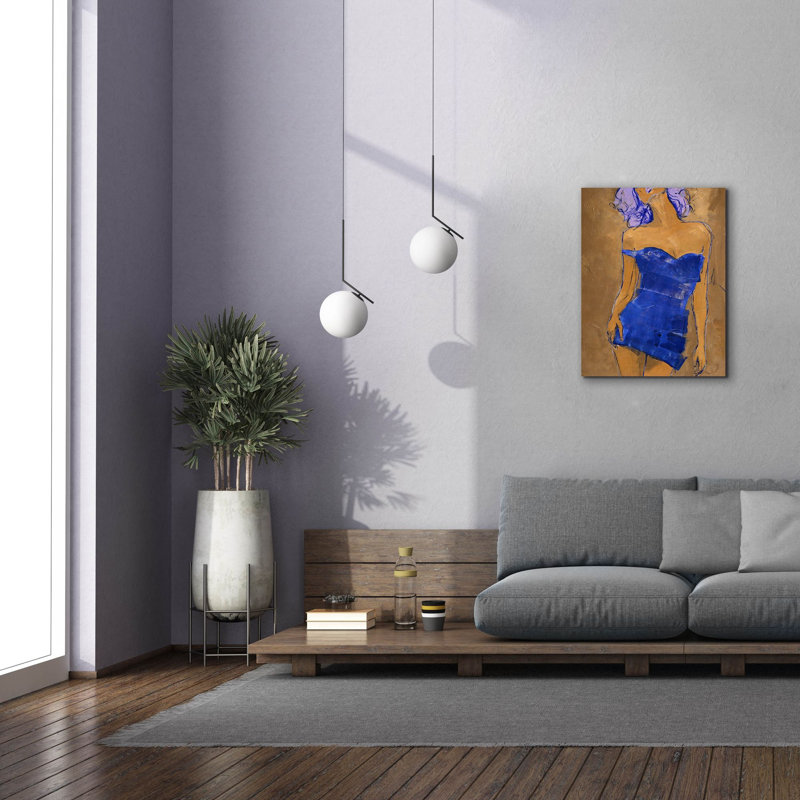  «In Blue» par Design Fabrikken, art mural sur toile, H 34 po x l 26 po
