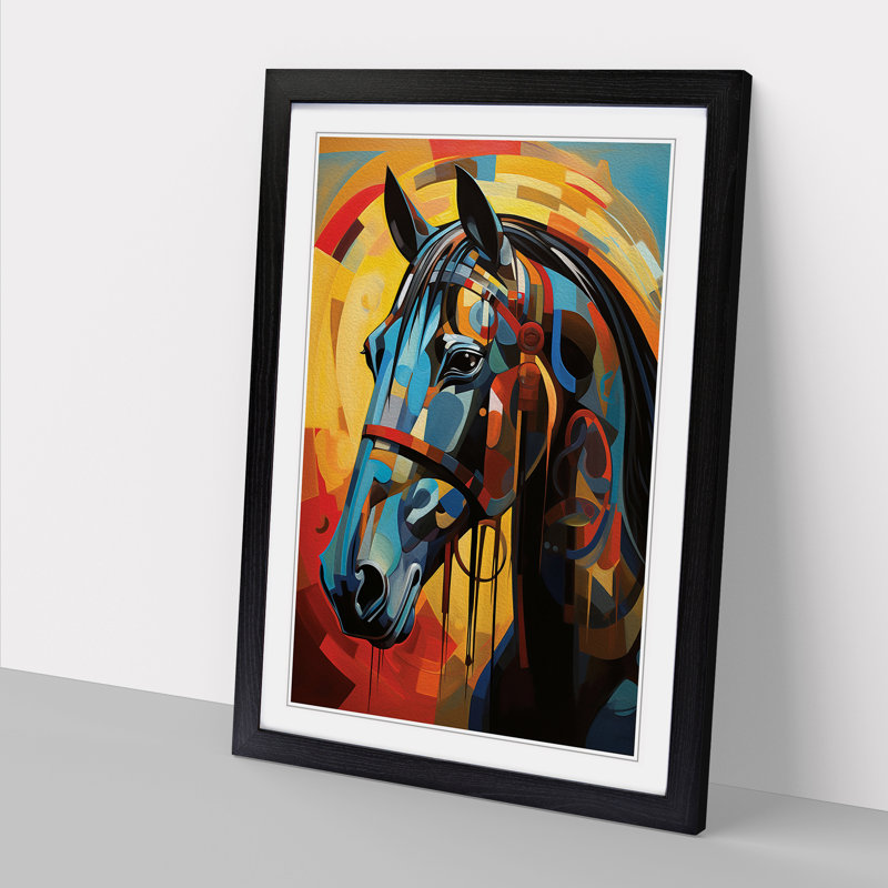 Horse Modern - Framed Print, Black Framed, 46cm H x 34cm W x 2cm D