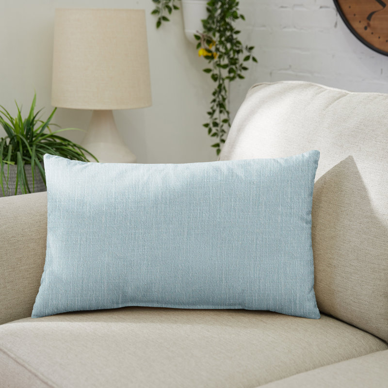Coussin Andrew, Bleu clair, H 12 po x l 18 po
